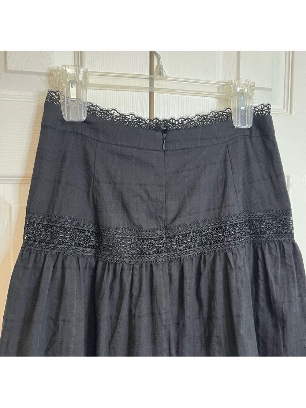 Free People Endless Rose Black Lace Mini Skirt Medium - Picture 8 of 11
